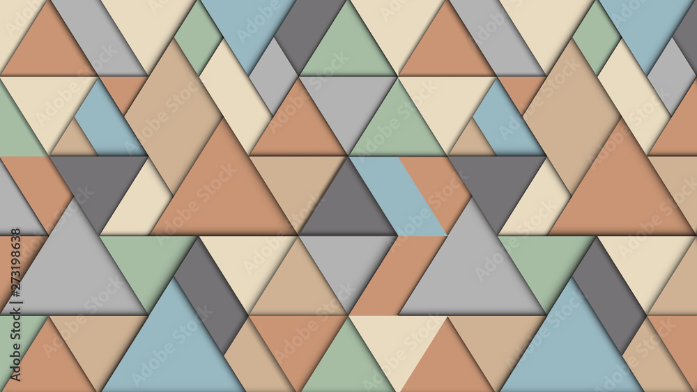 Canvas Prints geometric abstract background with triangles , 3d effect, retro pastel colors