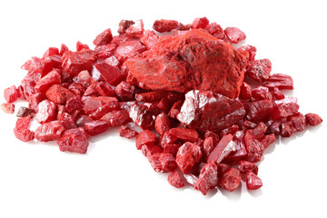 cinnabar isolated on white background