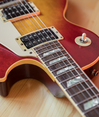 Fototapeta na wymiar Detail of a electric guitar