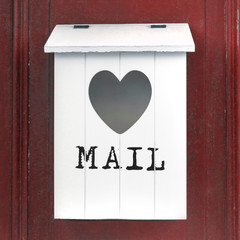 Vintage wood post box