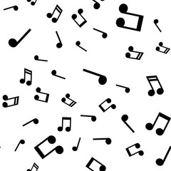 Seamless pattern with music notes