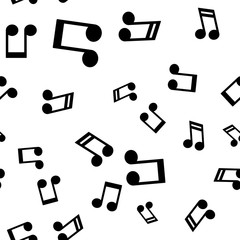Seamless pattern with music notes