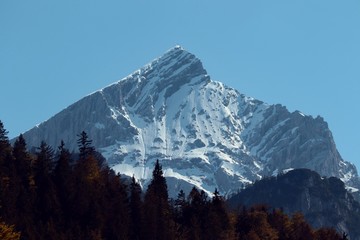 Massiv der Alpspitze in den deutschen Alpen