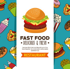 fast food restaurant poster vector illustrator