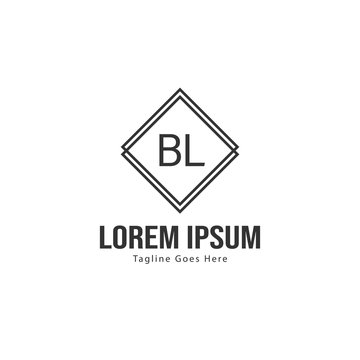 BL Letter Logo Design. Creative Modern BL Letters Icon Illustration