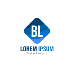 BL Letter Logo Design. Creative Modern BL Letters Icon Illustration