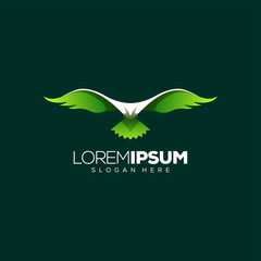 awesome eagle logo design vector illustration