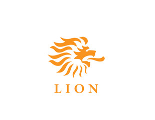 Lion Head Logo vector.	