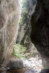 inside mountain gorges in matese park