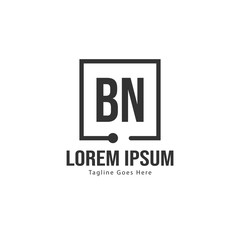 BN Letter Logo Design. Creative Modern BN Letters Icon Illustration