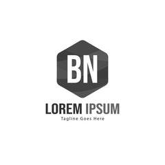 BN Letter Logo Design. Creative Modern BN Letters Icon Illustration
