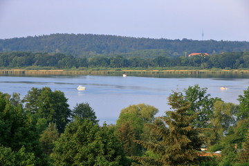 Lake voyage with a boat in Werder/Havel, Potsdam, Brandenburg, Germany