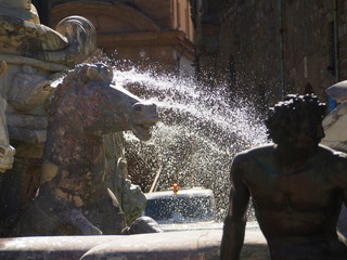 Italia, Firenze, fontana del Nettuno.