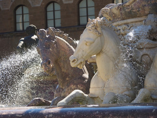 Fototapeta na wymiar Italia, Firenze, fontana del Nettuno.