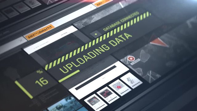 Spy, thief copying and uploading data, espionage, virus, sensitive data leak. Important data breach in progress, secrets exposure