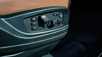 Car interior - front seat steering console