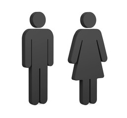 Man and Woman Symbol Sign Isolated