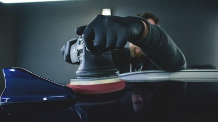 Car detailing - machine polishing