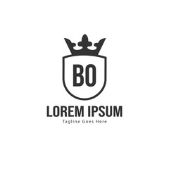 BO Letter Logo Design. Creative Modern BO Letters Icon Illustration
