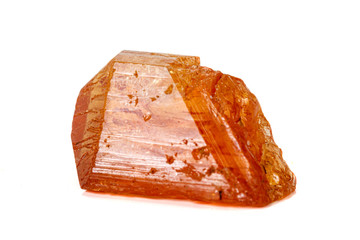 Macro tourmaline mineral stone on white background