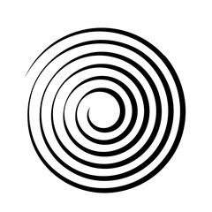 psychedelic figure of a spiral, circulation. flat vector