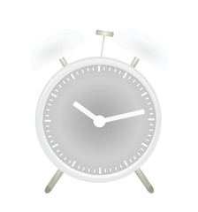 White alarm clock. vector illustration
