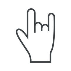 Line icon gesture from evil eye. Simple vector illustration with ability to change.