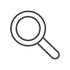 Line icon magnifier. Simple vector illustration with ability to change.