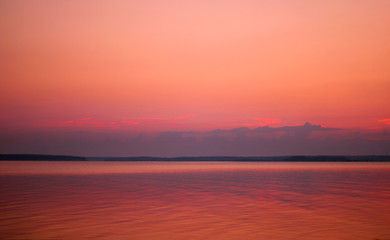 sunset over sea
