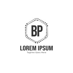 Fototapeta premium BP Letter Logo Design. Creative Modern BP Letters Icon Illustration
