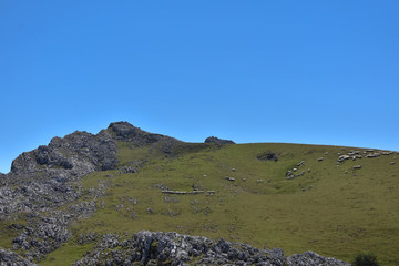 A beautiful view taken from the peak of the mountain Aloña, in the Basque Country