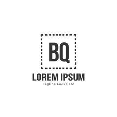 Fototapeta premium BQ Letter Logo Design. Creative Modern BQ Letters Icon Illustration