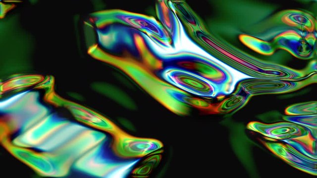 Liquid. Abstraction, Psychedelic. Optical illusion. Hypnosis.  Liquid metal. Mercury. Melting gold.  Hypnotism. Hallucinations. Multi-colored deformation. Background