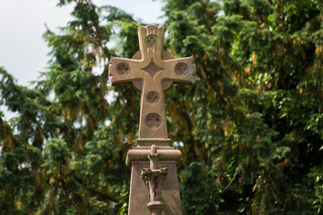 Friedhof, Kirche, Statue