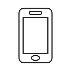 Smartphone and cellphone icon art. Elegant thin line style design.