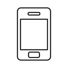 Smartphone and cellphone icon art. Elegant thin line style design.