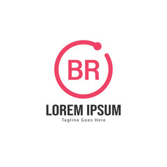 BR Letter Logo Design. Creative Modern BR Letters Icon Illustration