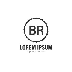 BR Letter Logo Design. Creative Modern BR Letters Icon Illustration
