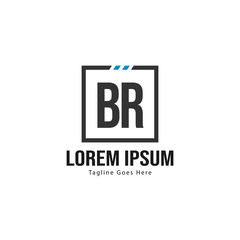 Fototapeta premium BR Letter Logo Design. Creative Modern BR Letters Icon Illustration