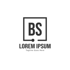 BS Letter Logo Design. Creative Modern BS Letters Icon Illustration