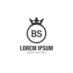 BS Letter Logo Design. Creative Modern BS Letters Icon Illustration