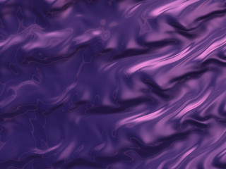 purple background looking like crumpled silk fabric. 3D rendering. 3D illustration.