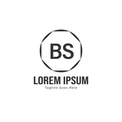 BS Letter Logo Design. Creative Modern BS Letters Icon Illustration