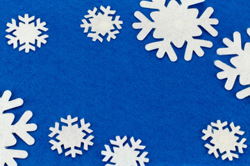 blue snowflake background with snowflakes