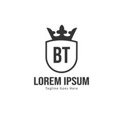 BT Letter Logo Design. Creative Modern BT Letters Icon Illustration