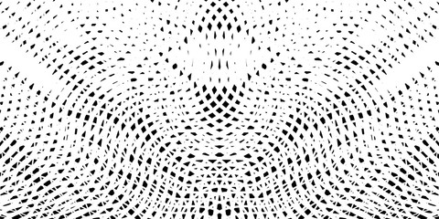 Monochrome symmetric relaxing hypnotic background with geometric black and white lines and perforation effect. For design of books, websites, accessories phones and tablet. For title, image for blog.