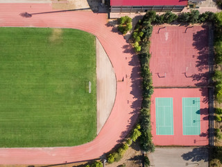 Aerial view of sport fields