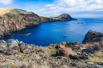 Fototapeta na wymiar cliffs at Ponta de Sao Lourenco, Madeira