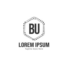 Fototapeta premium BU Letter Logo Design. Creative Modern BU Letters Icon Illustration