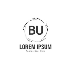 BU Letter Logo Design. Creative Modern BU Letters Icon Illustration